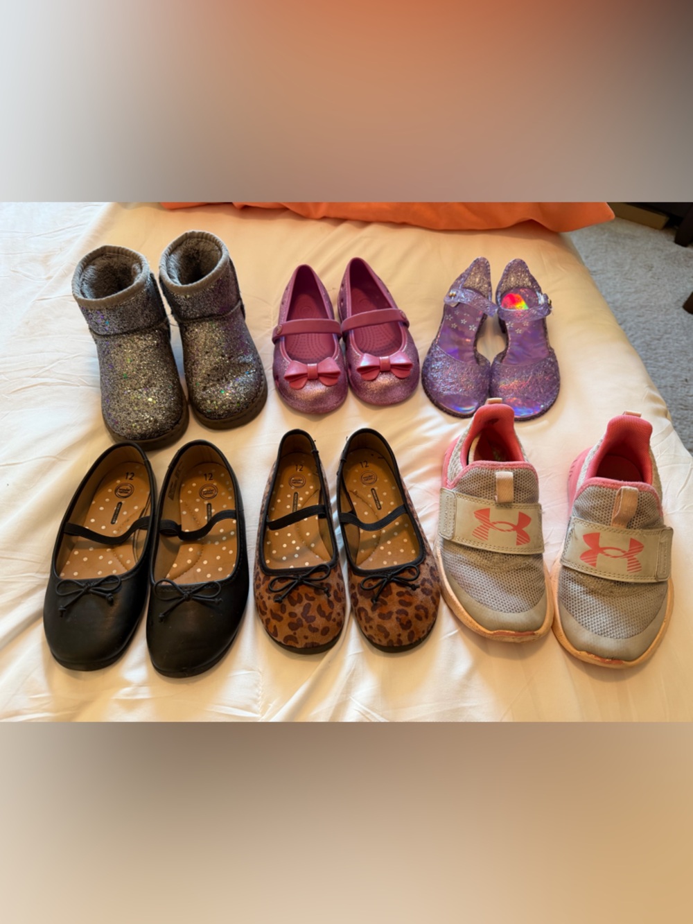 GIRLS SIZE 12 SHOE LOT - GOOD CONDITION  6 PAIRS